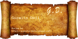 Guzmits Deli névjegykártya